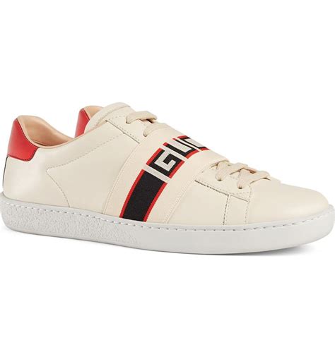 gucci ace strap cream|Gucci ace sneakers women.